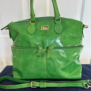 Dooney & Bourke Apple Green Patent Leather Women's Satchel Bag